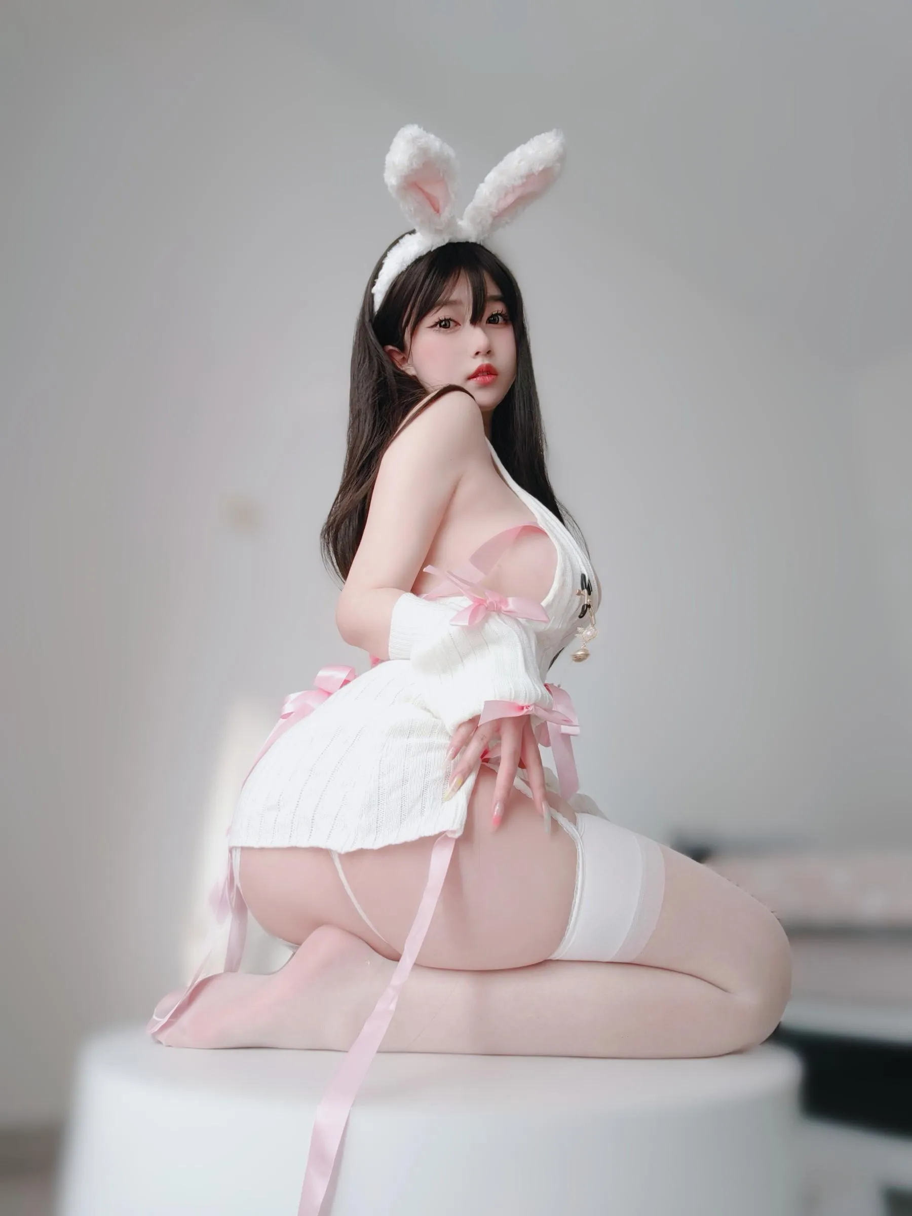 女主K – NO.19 白丝兔女郎 [64P]插图5